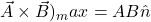 \vec{A}\times\vec{B})_max=AB\hat{n}