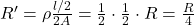 R' = \rho \frac{l/2}{2A} = \frac{1}{2} \cdot \frac{1}{2} \cdot R = \frac{R}{4}