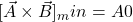 [\vec{A}\times\vec{B}]_min= A0°