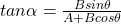 tan\alpha=\frac{Bsin\theta}{A+Bcos\theta}