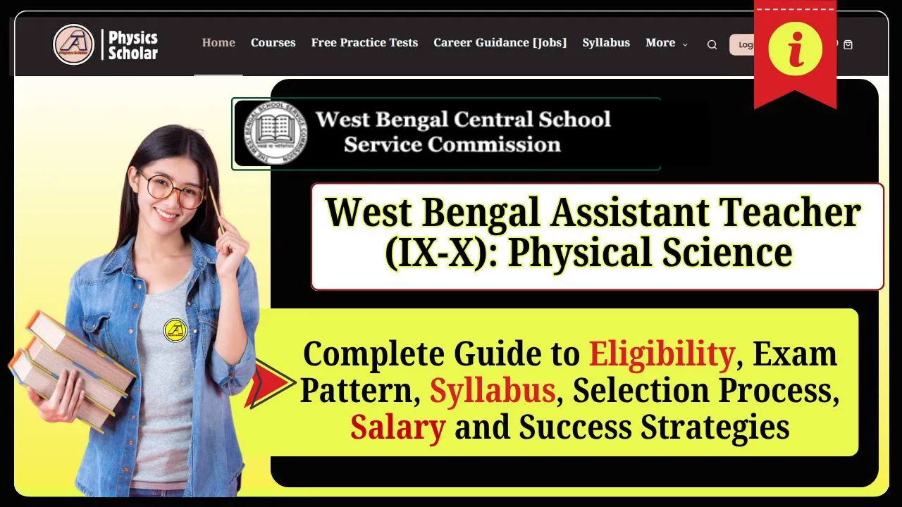 West Bengal Assistant Teacher (IX-X) Physical Science: Complete Guide, Eligibility, Salary