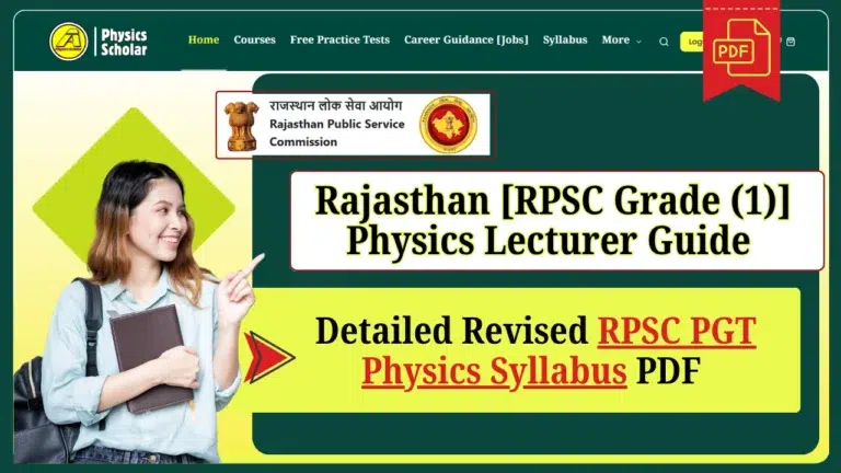 RPSC PGT Physics Syllabus