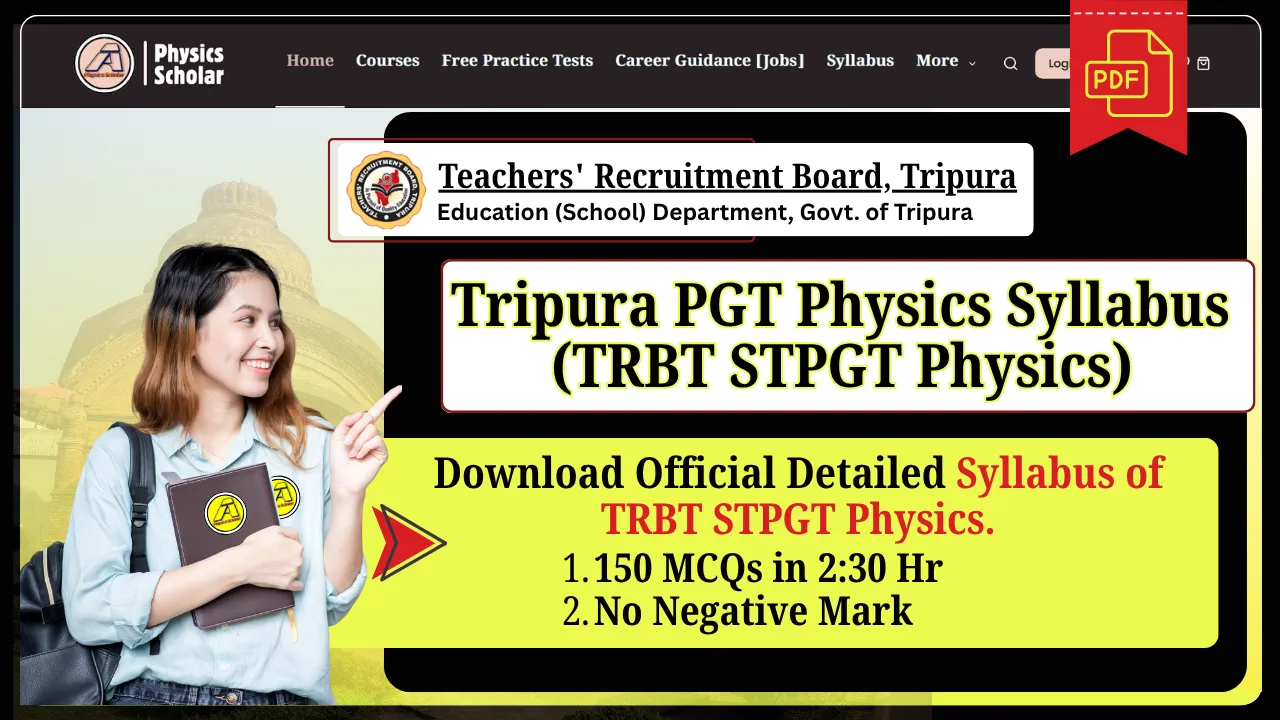 Tripura PGT Physics Syllabus | STPGT Physics