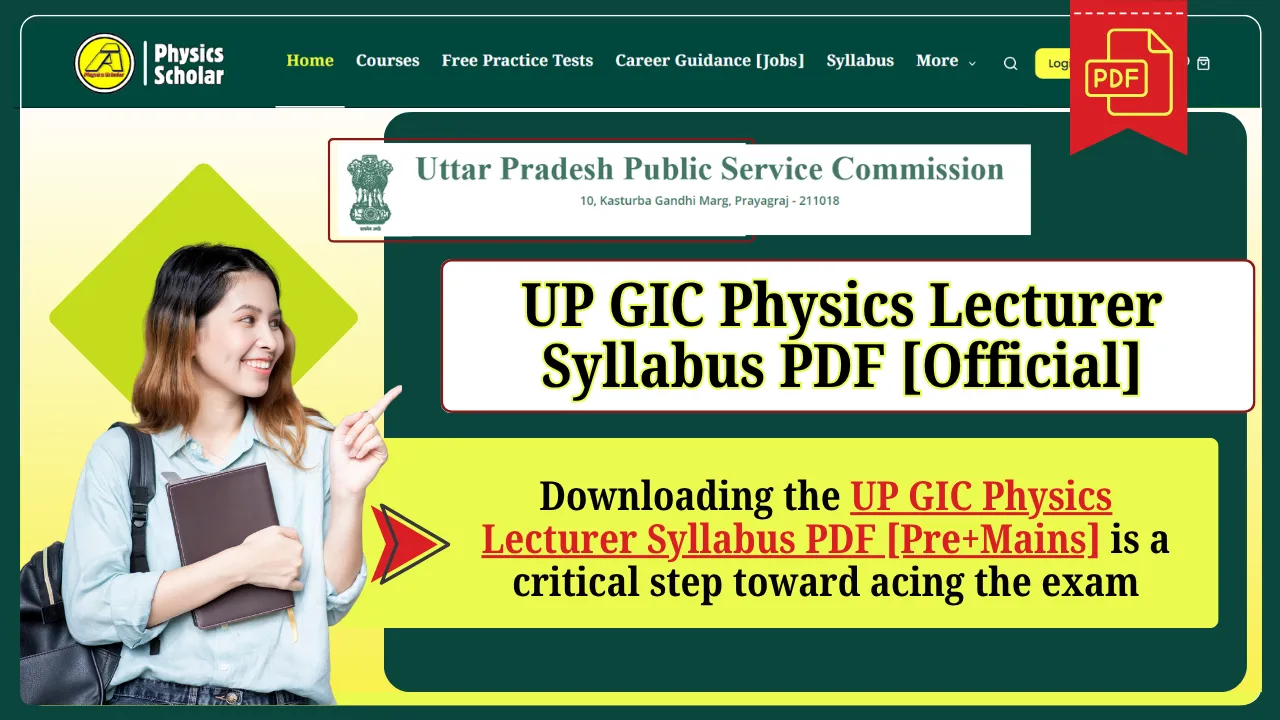 UP GIC Physics Lecturer Syllabus